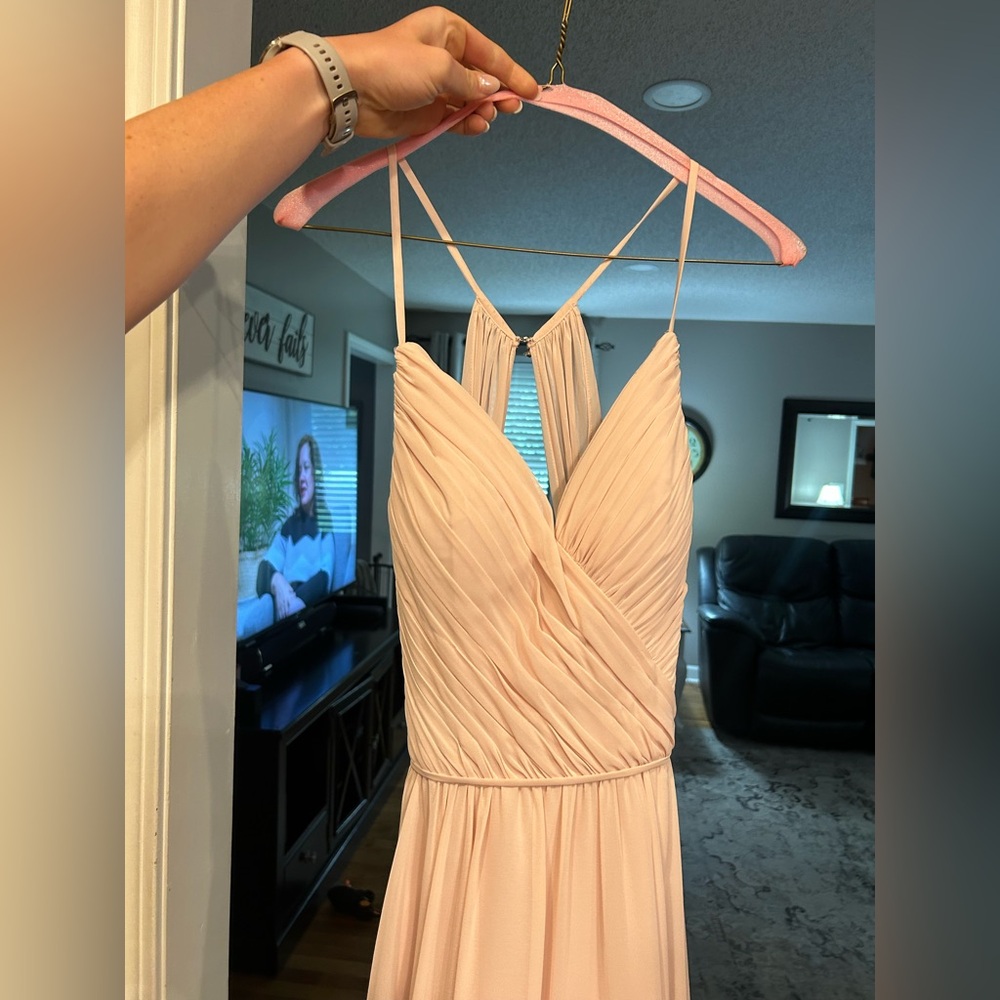 Mori Lee Pink Maxi Dress